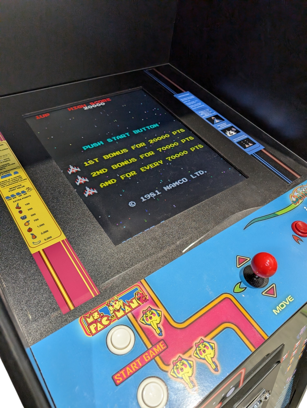 Ms Pacman and Galaga Anniversary Arcade Machine - Reproduction