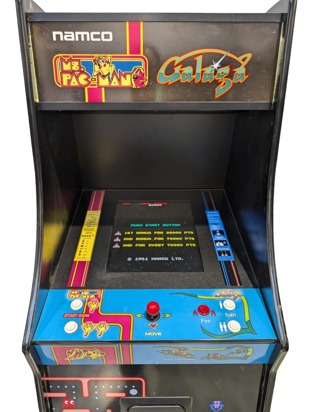 Ms Pacman and Galaga Anniversary Arcade Machine - Reproduction
