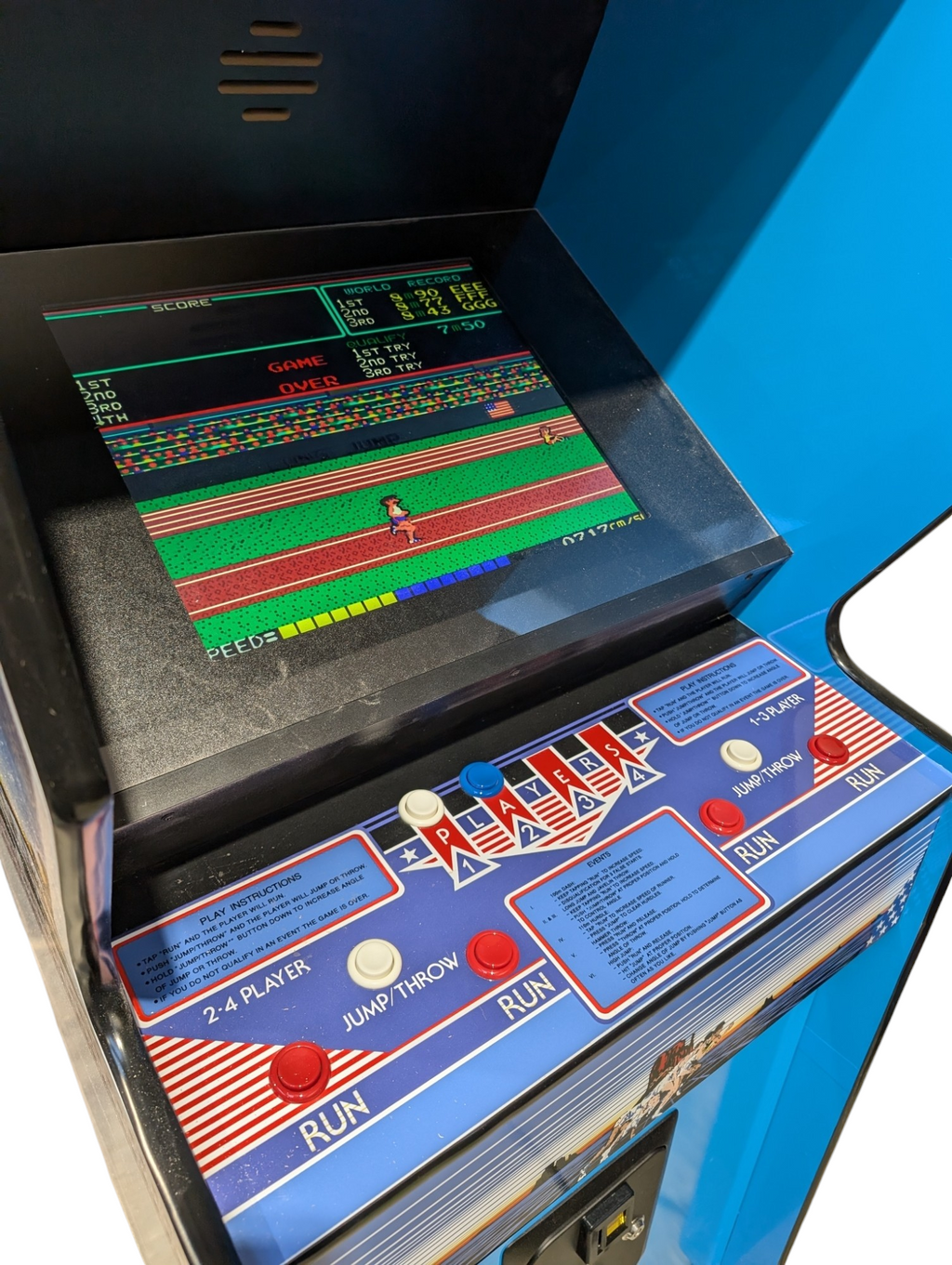 Track and Field Arcade Machine - Reproduction